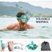 Bairuifu Dry Top Foldable Snorkel Mask Set - 180 Panoramic View, Anti-Fog & Leak Protection, Camera Mount, Ideal for Scuba Diving & Snorkeling - Light Blue, Large - Buy Online on SooperMarket.com