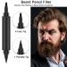 2-in-1 Dark Brown Mustache Shape Filler Pencil for Men | Long-Lasting Weld-Resistant Cover Repair Tool - Buy Online on SooperMarket.com