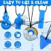 5Pcs Sensory Chew Necklace Blue Teether Chew Toys for Autistic Children | Anxiety Biting Needs Silicone Chewy Teether Toy - Food Grade Silicone for Kids Teething - Buy Online on SooperMarket.com