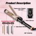 Ten-Tatent 38mm Ceramic Tourmaline Curling Tongs - Dual Voltage Curling Iron for Long & Short Hair - Adjustable Heat Settings - Black - Buy Online on SooperMarket.com