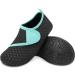 JIASUQI Kids Water Shoes Quick Dry Barefoot Aqua Socks - Black Blue Strip | Beach Pool Swimming | Size 10.5/11 UK Child - Buy Online on SooperMarket.com