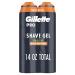 Gillette PRO Shaving Gel for Men Cools to Soothe Skin and Hydrates Facial Hair, TWIN PACK - Total 14oz PRO Shave Gel, 2 pack