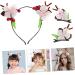 minkissy 1 Set Christmas Headdress Antlers Ears Headband Reindeer Headwear Fawn Headband Antlers Headband Hair Accessories for Girls Christmas Headbands Pair Clip Women's Metal Elk Horns - Buy Online on SooperMarket.com