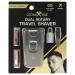 Cutting Edge Dual Rotary Travel Shaver - CXE1-1006 Black by Barbasol for Men - 4Pc Stainless Steel Blades 2AA Battery Cleaning Brush Oil
