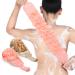 2 Pack Exfoliating Back Scrubber Double Sided Exfoliating Cloth with Strap Long Body Scrub Sponge Shower Loofah with Handle for Women Men Deep Clean Body Washing (Pink Khaki Soft Cloth)