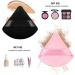 Velour Triangle Powder Puff Set with Mini Finger Makeup Sponges - 4 Pieces for Mineral Powder and Body Foundation - Buy Online on SooperMarket.com
