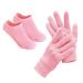 Pinkiou Moisturising Socks and Gloves Gel Inner Use for Cracked Foot Hands Whitening Softening (Pink) Socks+Gloves Pink