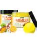 80 Pads Turmeric Cleansing Pads for Face Vitamin C & B5 Turmeric Face Scrub Pads for Exfoliating Turmeric Pads Maintain Water and Oil Balance