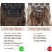 4Pcs Ombre Dirty Blonde Clip in Hair Extensions - 20Inch Full Head Curly Wavy Synthetic Hair - Buy Online on SooperMarket.com