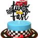 Race Car Cake Topper for 2nd Birthday Party - Checkered Flag Decoration for Kids - Buy Online on SooperMarket.com