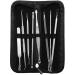 AIDIRui Professional Black head Remover Tool Kit Stainless Steel Blackhead Acne Comedone Pimple Blemish Extractor Beauty Tool