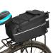 Lixada Bike Panniers Bike Trunk Bag Insulated Bag for Warm/Cool Items, Bicycle Rear Rack Storage Luggage Bicycle Seat Multifunctional Insulated Trunk Cooler Bag Shoulder Bag 11.4 6.3 6.7in Black