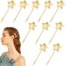 10 Pcs Star Hair Clips Wedding Bridal Bobby Pins Metal Hair Barrettes Non-Slip Hair Clip Sparkling Headpieces Fashion Hair Barrettes for Women and Girls