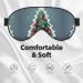Christmas Tree and Red Ball Print Double-Sided Eye Mask Soft and Light Blocking for Enhancing Sleep Quality - Buy Online on SooperMarket.com