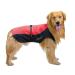 Ranphy Hundersmantel waterproof for medium and large dogs reflective rain cover breathable with abdominal protection dachshund labrador dog jacket Ultra -light safe dog cladding red 7xl 7xl (breast circumference: 85cm) red and black