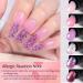 Ur Sugar PolyGel Set - Cat Eye Magnet Poly Extension Gel | 6 Colors 15ml | Pink Glitter Shines in the Dark - Nail Extension Builder Gel - Buy Online on SooperMarket.com