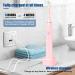 Power Sonic Electric Toothbrush with 6 Brush Heads | 5 Modes, 40,000 VPM Motor | Wireless Quick Charge | Rechargeable Toothbrush for Adults | Travel-Friendly (Pink) - Buy Online on SooperMarket.com