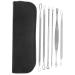 Mikinona 1 Set Blackhead Removal Tool Accessory Face Scraper Tool Pores Daily Use Needle Cell Clamp Portable