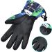 Winter Ski Gloves RunRRIn | Waterproof & Breathable Snow Gloves for Men, Women, and Kids | Black-Blue | Size L (Fits Boys 11-15 years old) - Buy Online on SooperMarket.com
