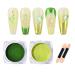 DSHIJIE Nail Art Chrome Mirror Effect Powder Apple Green Mirror Holographic Pigment Powder Nail Glitter Manicure Nail Art Decoration 2 Boxes Green Chrome Powder