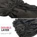 Adjustable Double Layer Satin Bonnet for Women - Large Silk Sleep Cap for Curly Natural Hair (Black) - Buy Online on SooperMarket.com