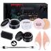 BOBISUKA Special Effects SFX Halloween Makeup Kit Black White Face Body Paint + Scar Wax with Spatula Tool + Fake Blood + Elf Ears + Vampire Teeth + Stipple Sponges Cosplay Dress Up Face Painting Sets 01