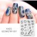 KADS Geometry Nail Stamping Plate GE007 for Nail Art Decoration and DIY - Image Design Plate - Buy Online on SooperMarket.com