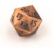 Bronze Copper Extra Large D20 Spindown Dice for MTG Commander EDH - Heavy Metal Life Counter - Buy Online on SooperMarket.com