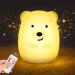 Night light children 9 colors 3 light modes baby night light made of silicone night lamp baby still light with timer touch control remote control USB charging for children's room baby girls young style 1