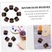 KALLORY 8pcs Painting Brush Drawing Art Supplies Stain Sponge Brush Eyeshadow Sponge Applicator Wood Black 4X3cm - Buy Online on SooperMarket.com