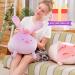 Mewaii 16'' Soft Bunny Plush Pillow - Fluffy Squishy Rabbit Toy for Adults and Kids (Purple, 16in) - Buy Online on SooperMarket.com