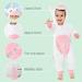 COOKY.D Baby Hooded Rompers | Winter Flannel Jumpsuit Pajamas | 18-24 Months | White - Buy Online on SooperMarket.com