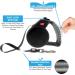 WIGZI Durable Gel Handle Retractable Dog Leash - Rust Proof, Reflective Tape, EZ Lock - L Black - Buy Online on SooperMarket.com
