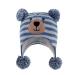KAKU NANU Toddler Winter Hat Cute Double Pom Pom Earflap Hat Warm Beanie with Fleece Lined More Colors Suitable for Baby Boys and Girls from 6 Months to 4 Years 6-12 Months Blue-Grey