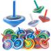 Lisopo 20 pieces of wooden wooden circle toys colorful toy playgrounds with a bay children's birthday party bag filler party decoration accessories 20s