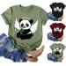 TUNUSKAT Womens Cute Panda Shirt Summer Animal Print Blouse Crewneck Pullover Comfy Short Sleeve Loose Fit Tops Graphic Tees Medium 01_wine