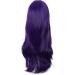 MapofBeauty 28 Inch Dark Purple Curly Hair Cosplay Wig for Women with Side Bangs - Buy Online on SooperMarket.com