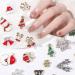 3D Christmas Nail Art Charms 28 Pcs - Metal Nail Studs, Rhinestones & Gems for DIY Nail Decorations - Multi-Colored A - Buy Online on SooperMarket.com