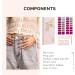 NAILOG Semi Cured Gel Nail Strips 34 pcs Salon-Quality Gel Nail Stickers Long Lasting Nail Wraps for Women with Soft Gel Finish Retro Jungle - Buy Online on SooperMarket.com