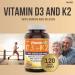 Herba K2 D3 Vitamin Supplement with Boron and Silica 120 Capsules | Vitamin D3 K2 with Boron Supplement for Men and Women | Vitamin K2 MK-7 and Vitamin D3 1000 IU | Helps Build Strong Bones and Teeth - Buy Online on SooperMarket.com
