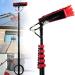 Window Clean Water Fed Pole Kit 55cm Brush Washing Equipment Telescopic Extension Pole Cleaning Kit for Window Cleaning Photovoltaic Panel Cleaning Trucks 35cm Brush Head 7M/24FT