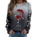 Women's Christmas Sweatshirts Cute Snowman Penguin Print O-Neck Raglan Top Shirt Pullover Comfy Warm Xmas Jumper Winter Long Sleeve Tops Loose Tunic Top Sweaters Z33-black L