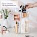 360 Rotating Makeup Organizer - Adjustable Height, Fully Rotatable - Ideal Cosmetic Storage for Bedroom Dresser or Vanity Countertop (Clear) - Buy Online on SooperMarket.com