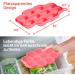 Lovenoobs Baby Food Storage - 100% Silicone Freezing Container for Baby Porridge & Ice Cream Shapes - Red - Buy Online on SooperMarket.com