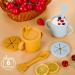 CHENGU Silicone Snack Cup | Spill Proof Food Container for Toddler Baby | Teether Straw & Spoon | 9 Ounce (Yellow) - Buy Online on SooperMarket.com
