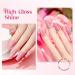 MIZHSE Pink Gel Nail Polish Shimmery Rose Jelly Color Natural Gel Polish Glitter Sparkle Pink Nail Gel 12ML Soak off UV LED for Home Salon DIY BV006 - Buy Online on SooperMarket.com