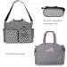 SONARIN Multi-Function Waterproof Baby Changing Tote Bag - Grey | Large Capacity Diaper Bag with Pacifier Holder and Travel Satchel Messenger Bag - Buy Online on SooperMarket.com
