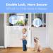 Papablic Retractable Baby Gate | Auto Lock Safety Gate for Baby & Pet | 34 Tall Extends to 54 Wide | Extra Wide Dog Gate for Indoor Outdoor Stairs | White - Buy Online on SooperMarket.com