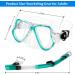 JARDIN Dry Snorkel Set | Panoramic View Anti-Fog Diving Mask | Free Breathing & Adjustable Strap | Professional Snorkeling Gear for Adults | Teal - Buy Online on SooperMarket.com