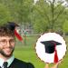 Toseky Graduation Hat Headband | 3D Doctoral Hat Hairpin Graduation Hat Hairpins Hat Inserts Graduation Accessories for Women Men Red - Buy Online on SooperMarket.com